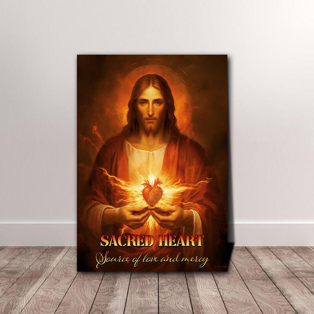 Sacred Heart of Jesus Christ Canvas Poster Wall Art Sacred Heart of Jesus Christ Canvas Poster Wall Art